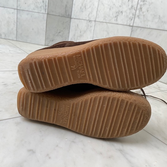 Michael Kors Wedge Boots Sherpa Lined Size 7.5 - Picture 12 of 14